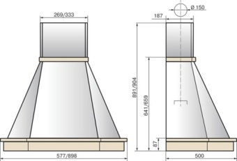 Детальное фото товара: Elikor Камин Грань 90П-650-П3Л бежевый/дуб неокрашенный