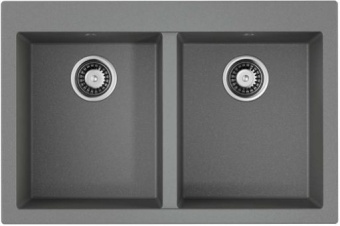 Детальное фото товара: Omoikiri Bosen 80-2-GR, мойка, гранит, leningrad grey