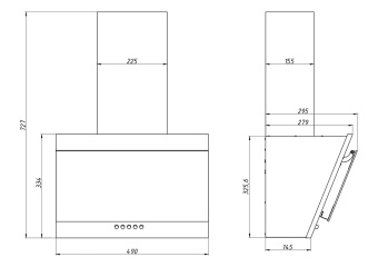 Детальное фото товара: Elikor Коралл 50П-430-К3Д черный/черн.стекло