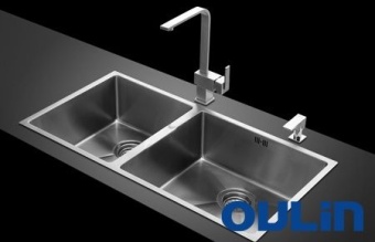 Детальное фото товара: Oulin OL-F202, мойка, нержавеющая сталь сатин