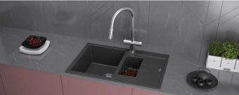 Детальное фото товара: KUCHENSTERN PLAT 60-2, мойка, гранит, черный