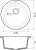 Детальное фото товара: GranFest RONDO GF-R-480, мойка, мрамор, топаз