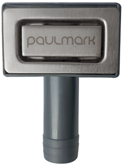 Детальное фото товара: Paulmark PM22-BS, перелив прямоугольный с логотипом, брашированная нержавеющая сталь