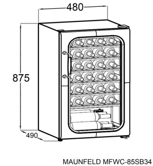 Детальное фото товара: Maunfeld MFWC-85SCH34
