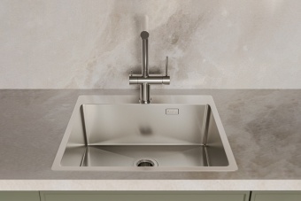 Детальное фото товара: Rivelato RINOX 5450 INOX, мойка, нержавеющая сталь