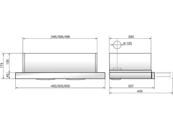 Детальное фото товара: Elikor Интегра 60П-400-В2Л черный/нерж