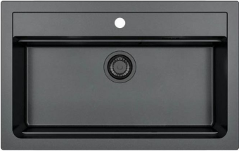 Детальное фото товара: ALVEUS GRANITAL ATROX 40 CARBON - G91, мойка, гранит, черный (в комплекте с сифоном 1148149)