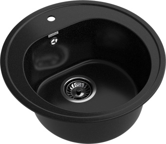 Детальное фото товара: GranFest RONDO GF-R-510, мойка, мрамор, черный