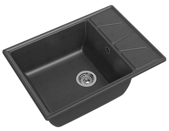 Детальное фото товара: GranFest VERTEX GF-V-680L, мойка, мрамор, графит