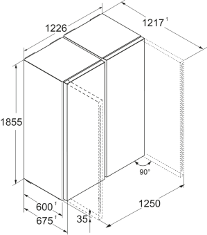 Детальное фото товара: Liebherr XRFsf 5245-22 001 набор (состоит из SRBsfc 5220 и SFNsfd 5247)