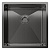 Фото товара: Rivelato RINOX 4444 UN PVD black, мойка, нержавеющая сталь, черный