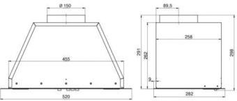 Детальное фото товара: Elikor Блок врезной 52П-400-П3Д черный/черный
