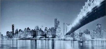 Детальное фото товара: Maunfeld стекло к вытяжке Berford 60 с декором "Город"