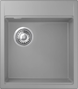 Детальное фото товара: Rivelato TESORO TR-455-L grigio metallizz, мойка, гранит, серый металлик