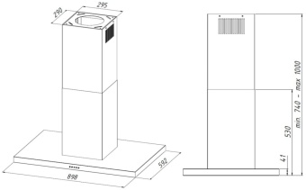 Детальное фото товара: AKPO WK-9 Isla Feniks slim II 90 см. черный матовый