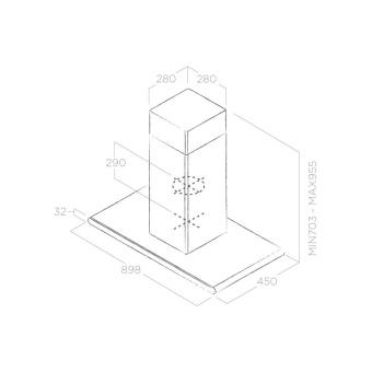 Детальное фото товара: ELICA GALAXY ISLAND BLIX/A/90X45