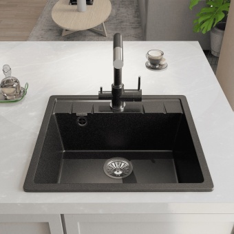 Детальное фото товара: GranFest QUADRO GF-Q-561, мойка, мрамор, черный